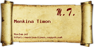 Menkina Timon névjegykártya